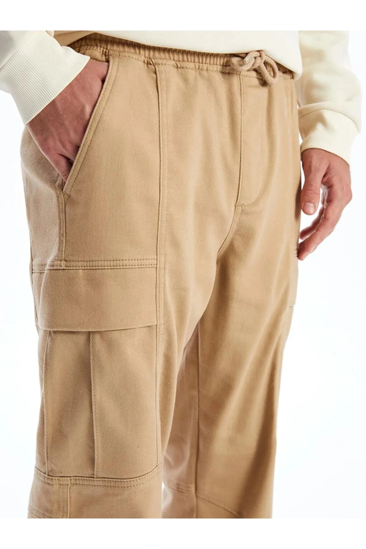 XSIDE Bej Rahat Kalıp Erkek Pantolon