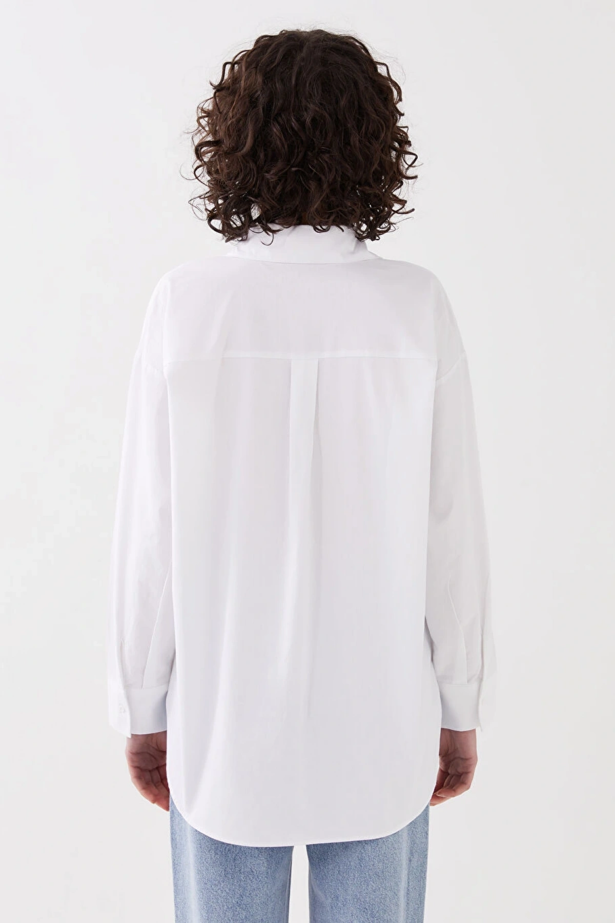 XSIDE Beyaz Poplin Kadın Gömlek