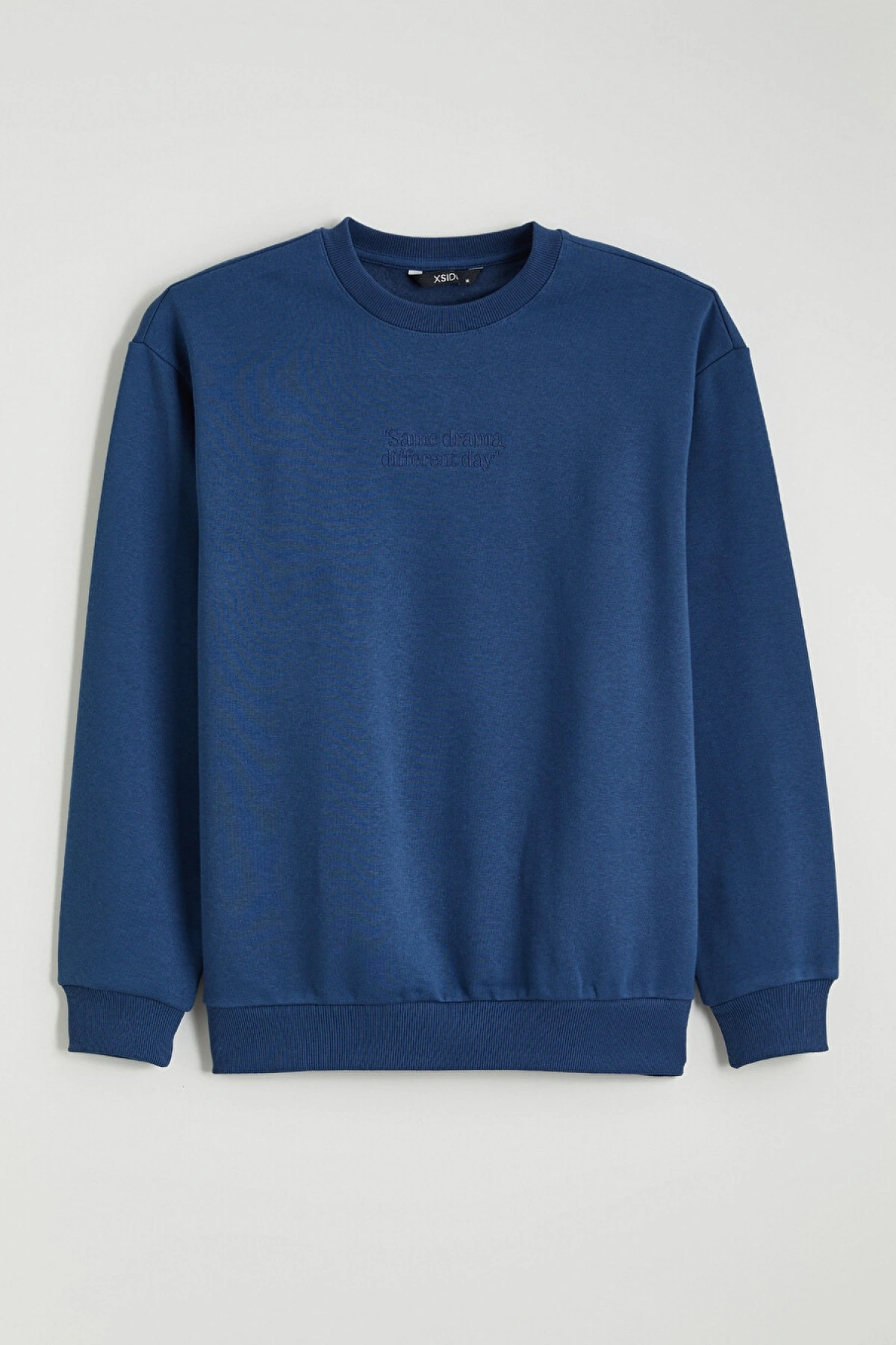 XSIDE İndigo Bisiklet Yaka Erkek Sweatshirt