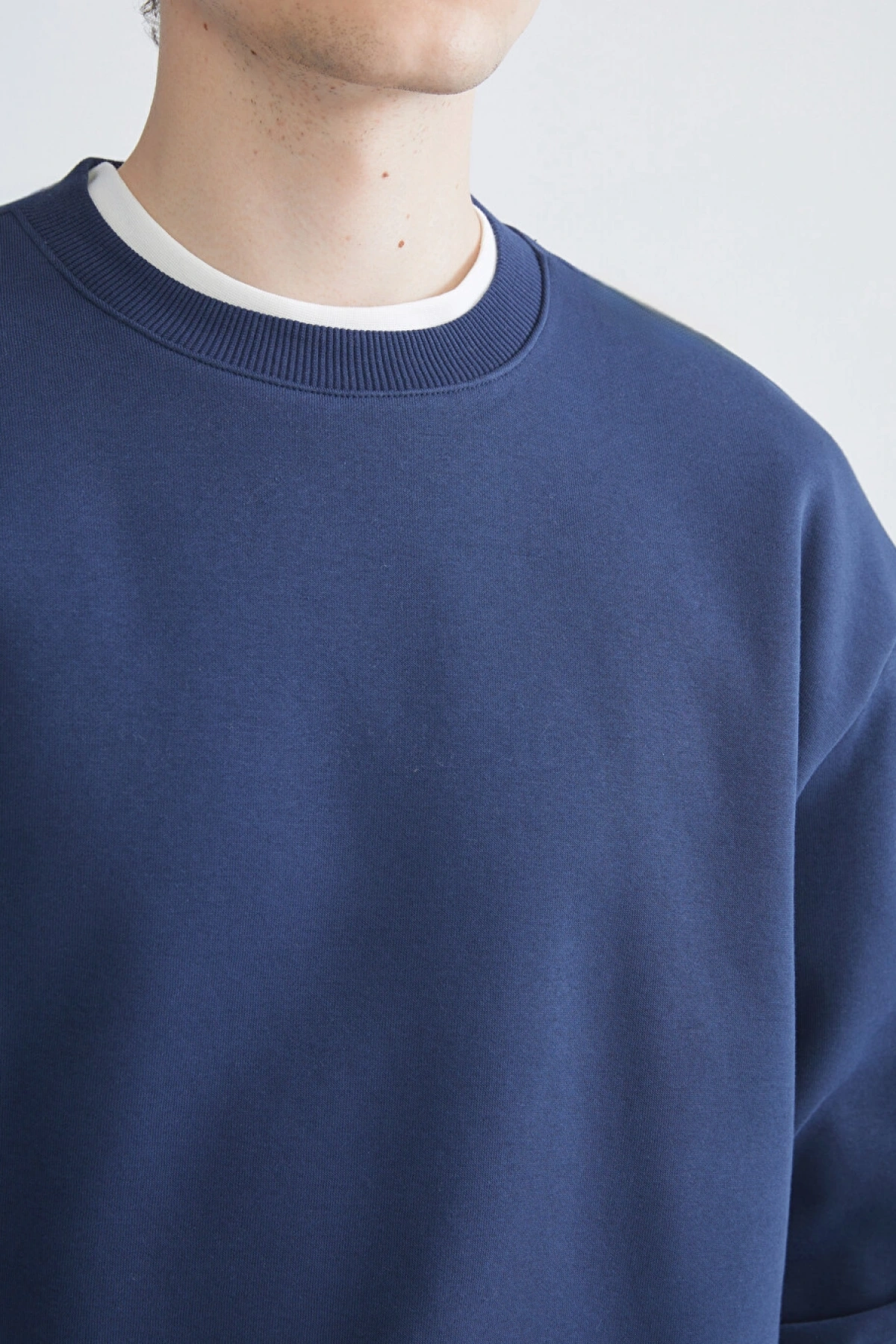 XSIDE İndigo Bisiklet Yaka Erkek Sweatshirt