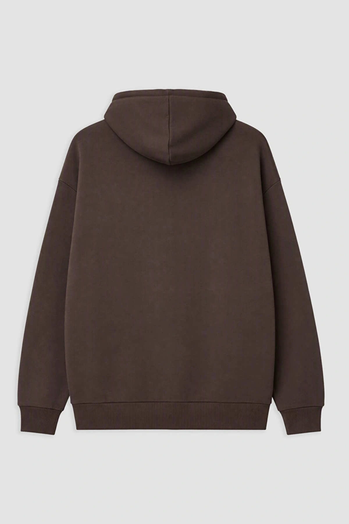 XSIDE Kahverengi Oversize Kadın Kalın Fermuarlı Sweatshirt