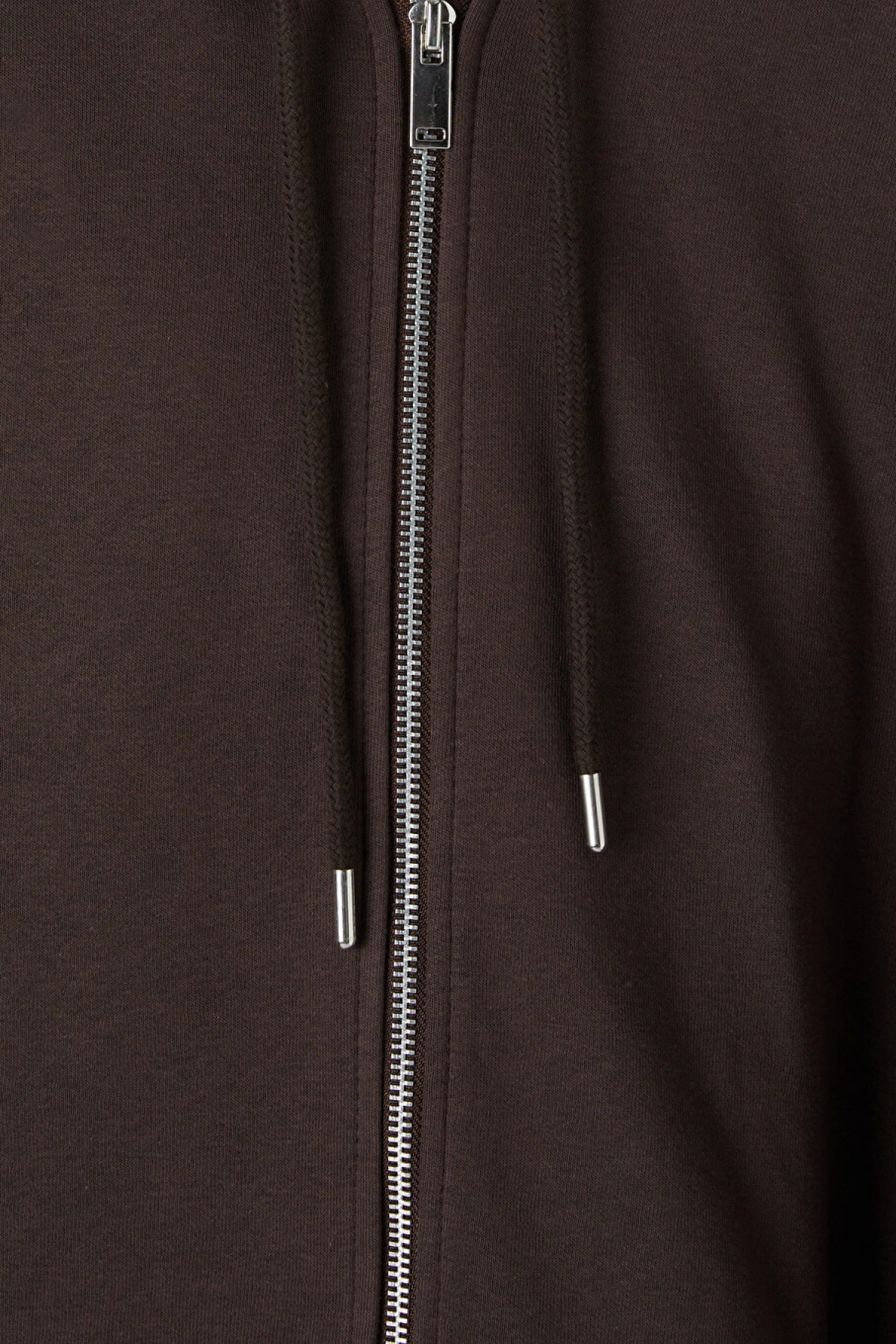XSIDE Kahverengi Oversize Kadın Kalın Fermuarlı Sweatshirt