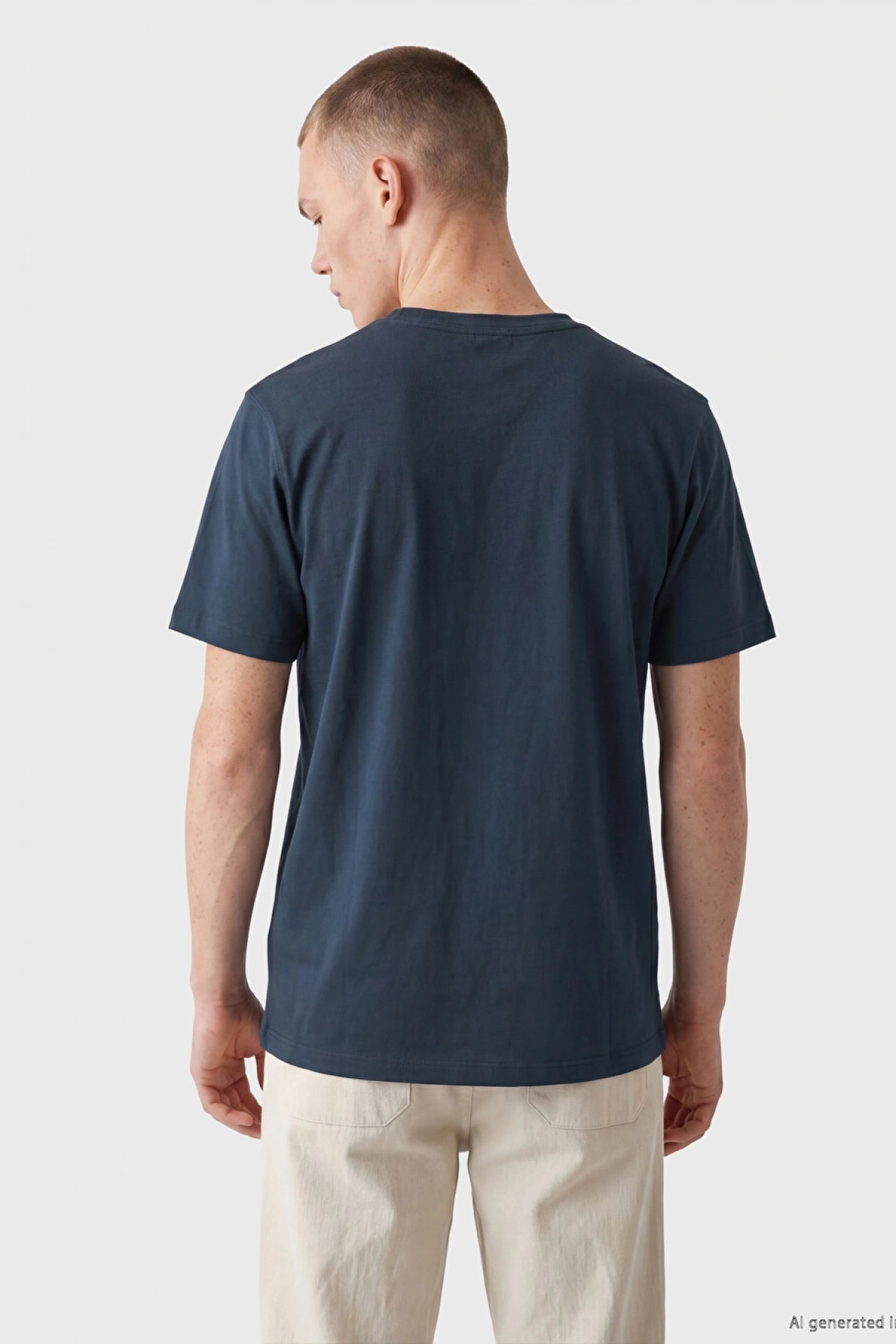XSIDE Lacivert %100 Pamuk Basic Tişört