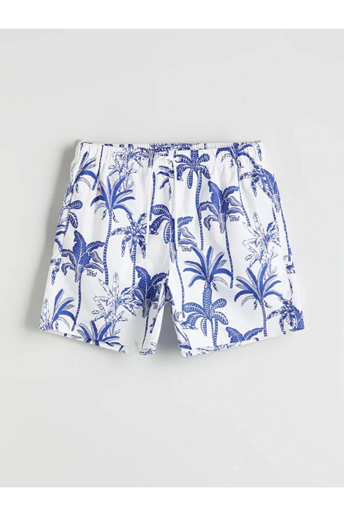 XSIDE Lacivert Kısa Boy Desenli Erkek Deniz Şortu