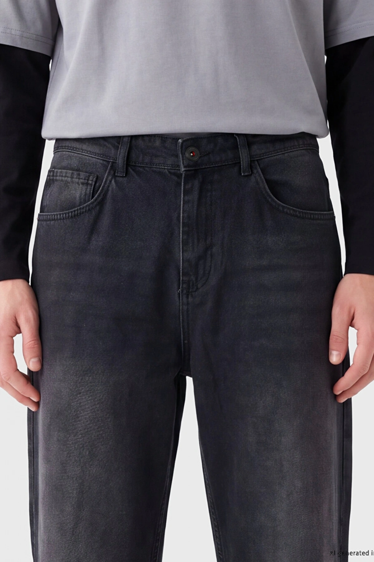 XSIDE Siyah 710 Loose Fit Erkek Jean Pantolon