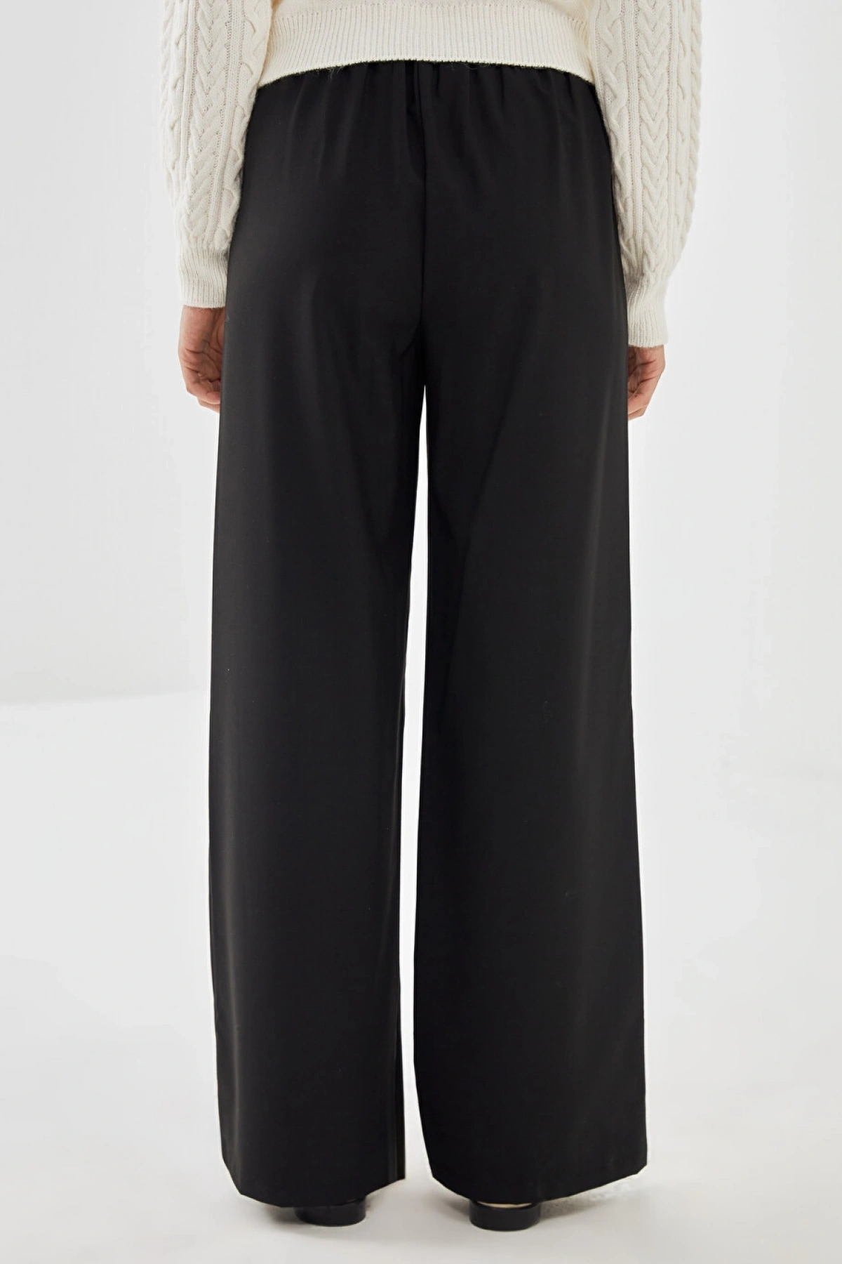 XSIDE Siyah Beli Lastikli Loose Fit Kadın Pantolon