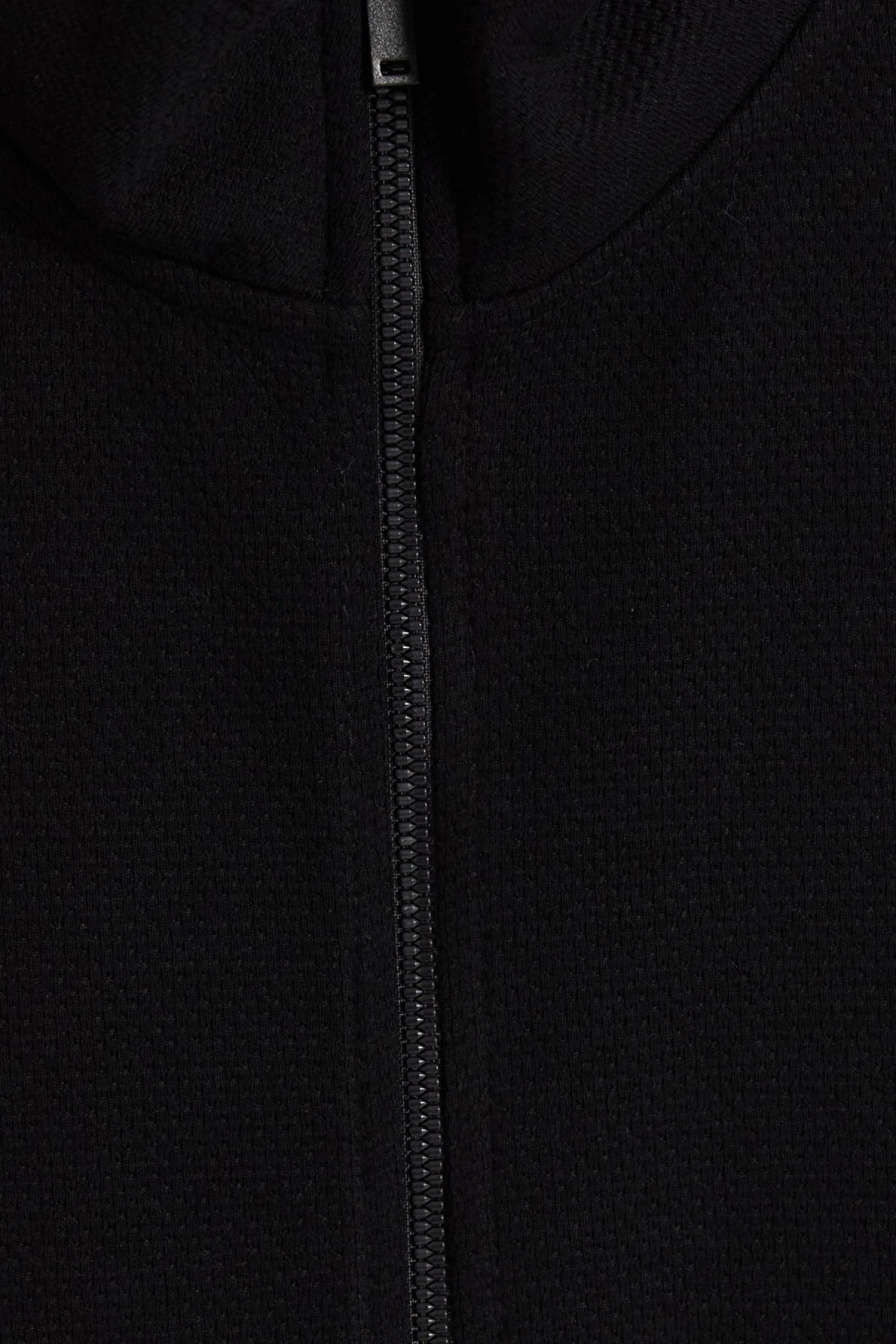 XSIDE Siyah Dik Yaka Erkek Fermuarlı Sweatshirt