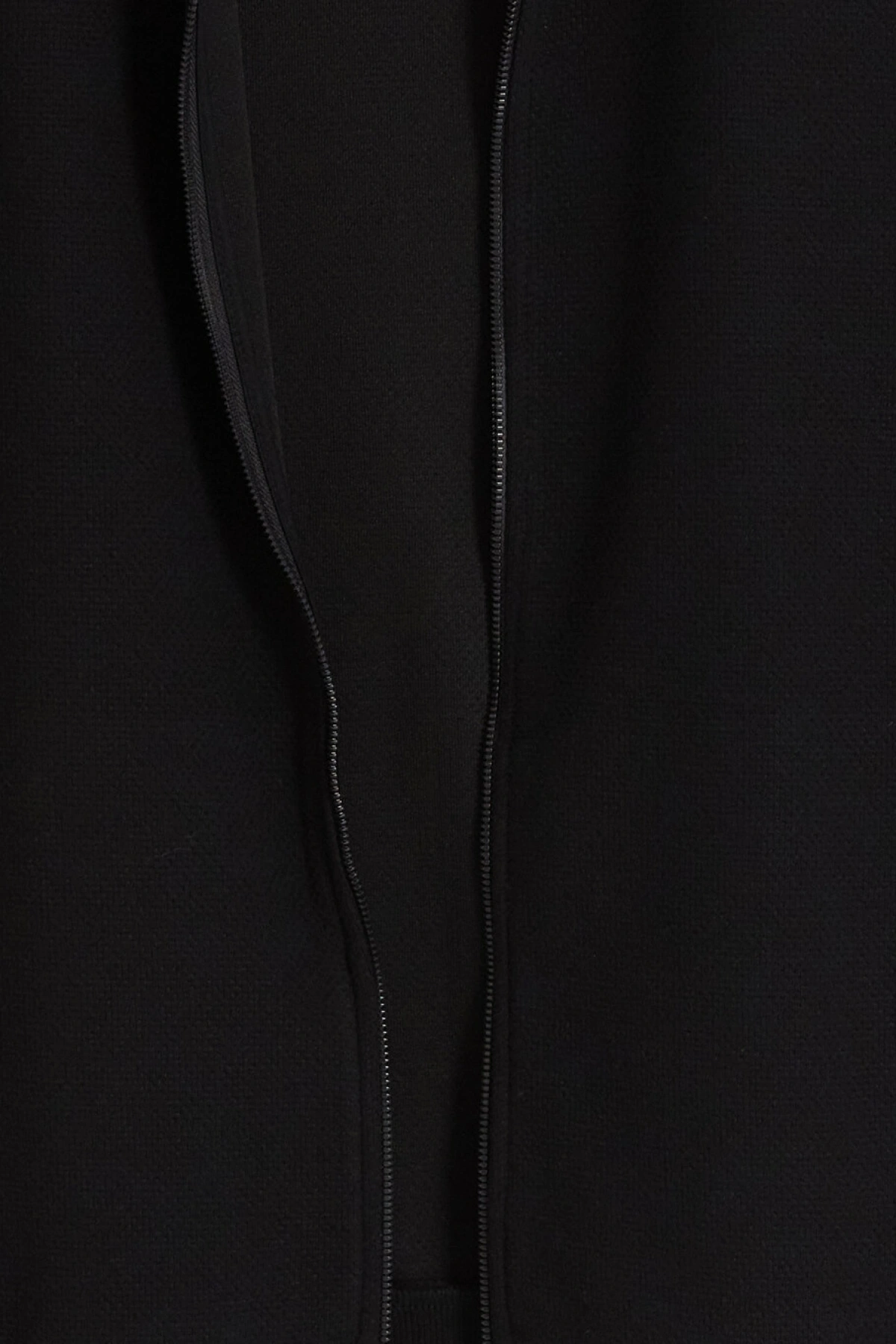 XSIDE Siyah Dik Yaka Erkek Fermuarlı Sweatshirt