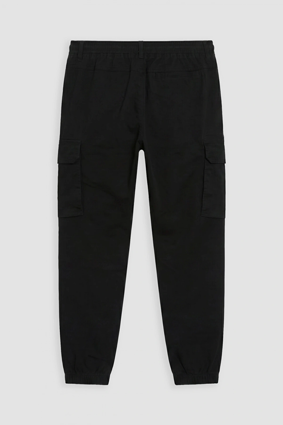 XSIDE Siyah Regular Fit Gabardin Erkek Kargo Pantolon