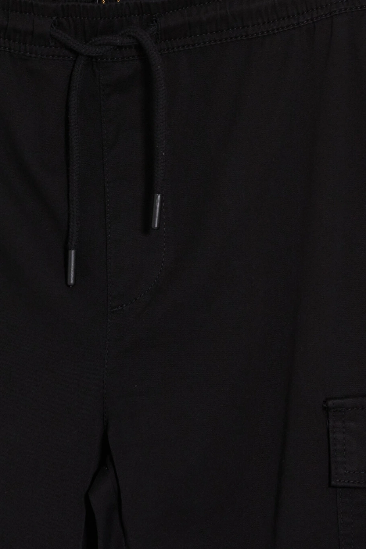 XSIDE Siyah Regular Fit Gabardin Erkek Kargo Pantolon