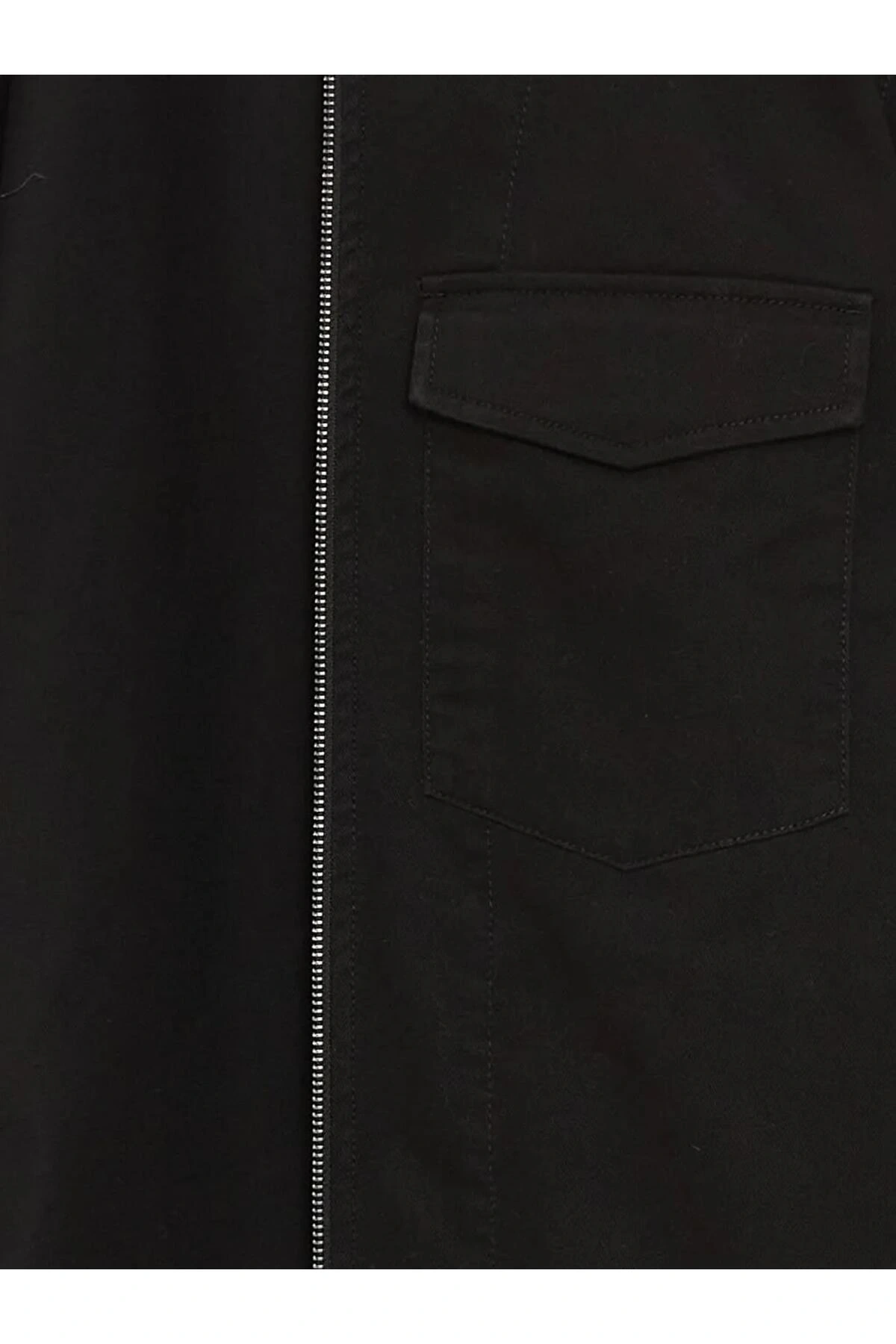 XSIDE Siyah Regular Fit Uzun Kollu Gabardin Erkek Gömlek Ceket