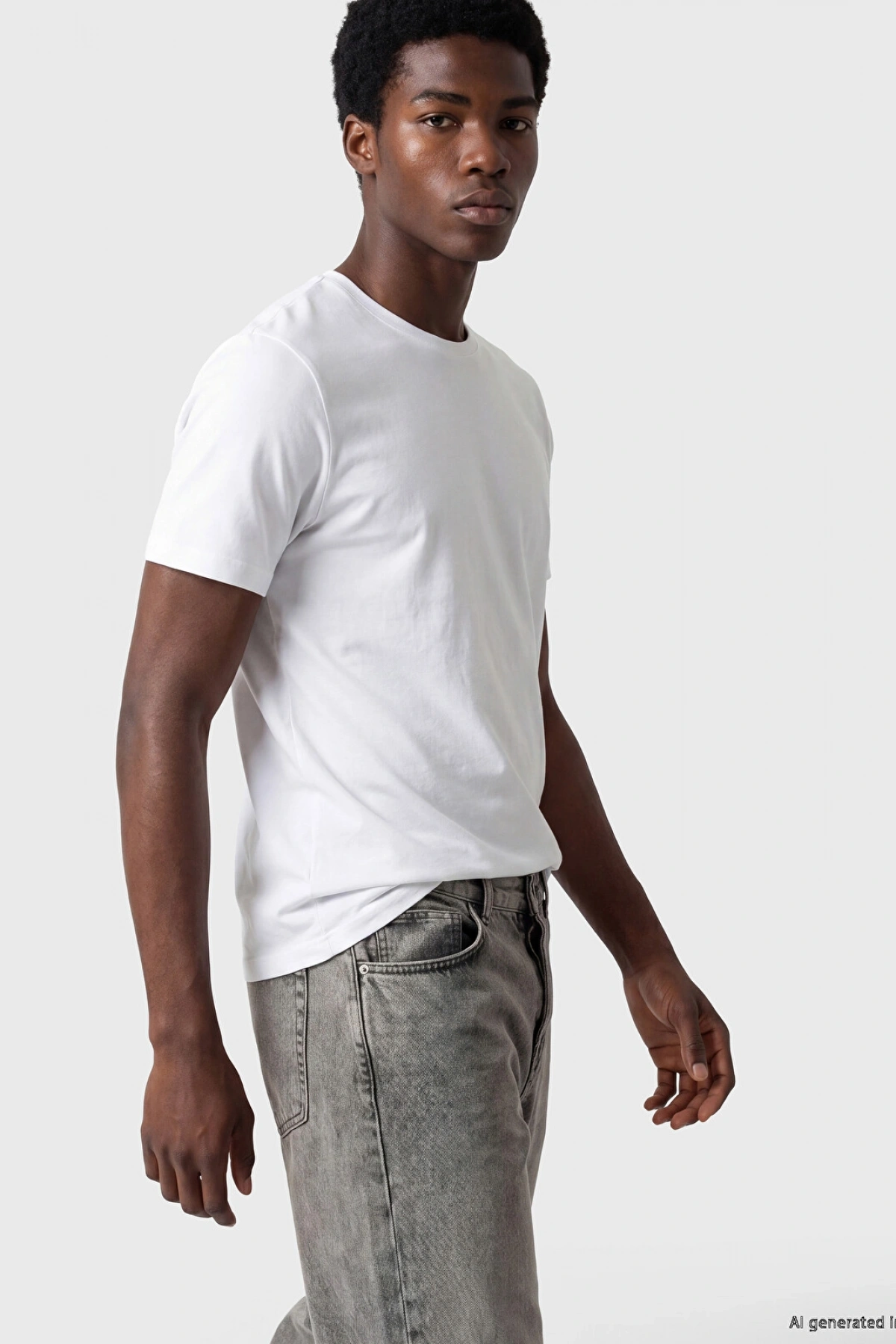 XSIDE Siyah Slim Fit Esnek Basic Erkek Tişört 3lü