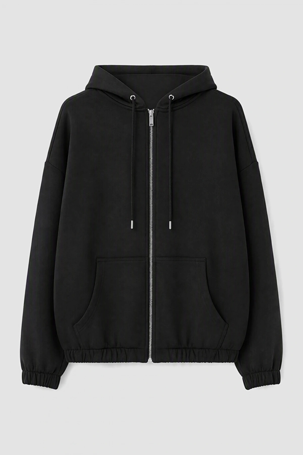 XSIDE Siyah Soft Touch Kadın Fermuarlı Sweatshirt
