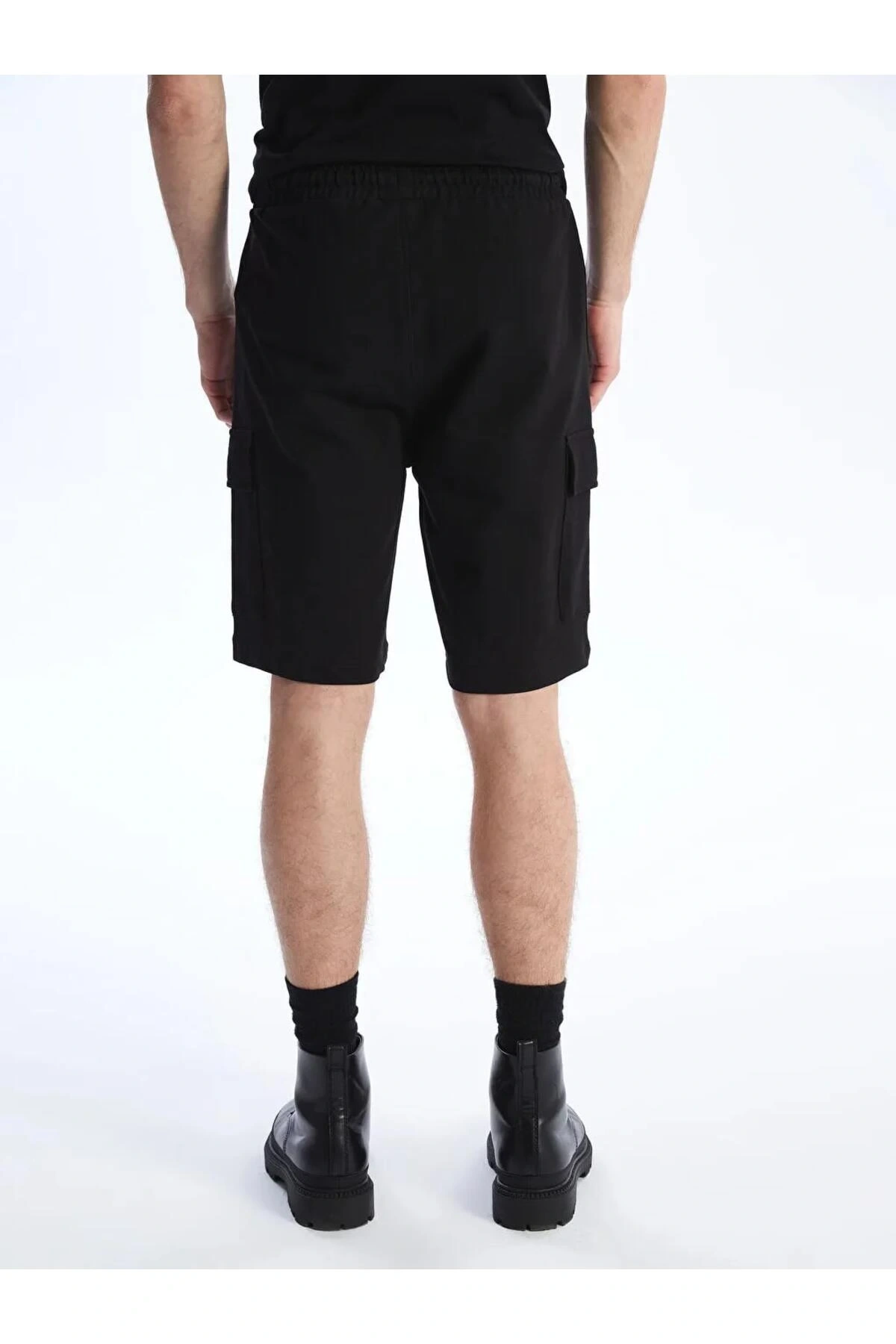 XSIDE Siyah Standart Kalıp Erkek Bermuda Şort