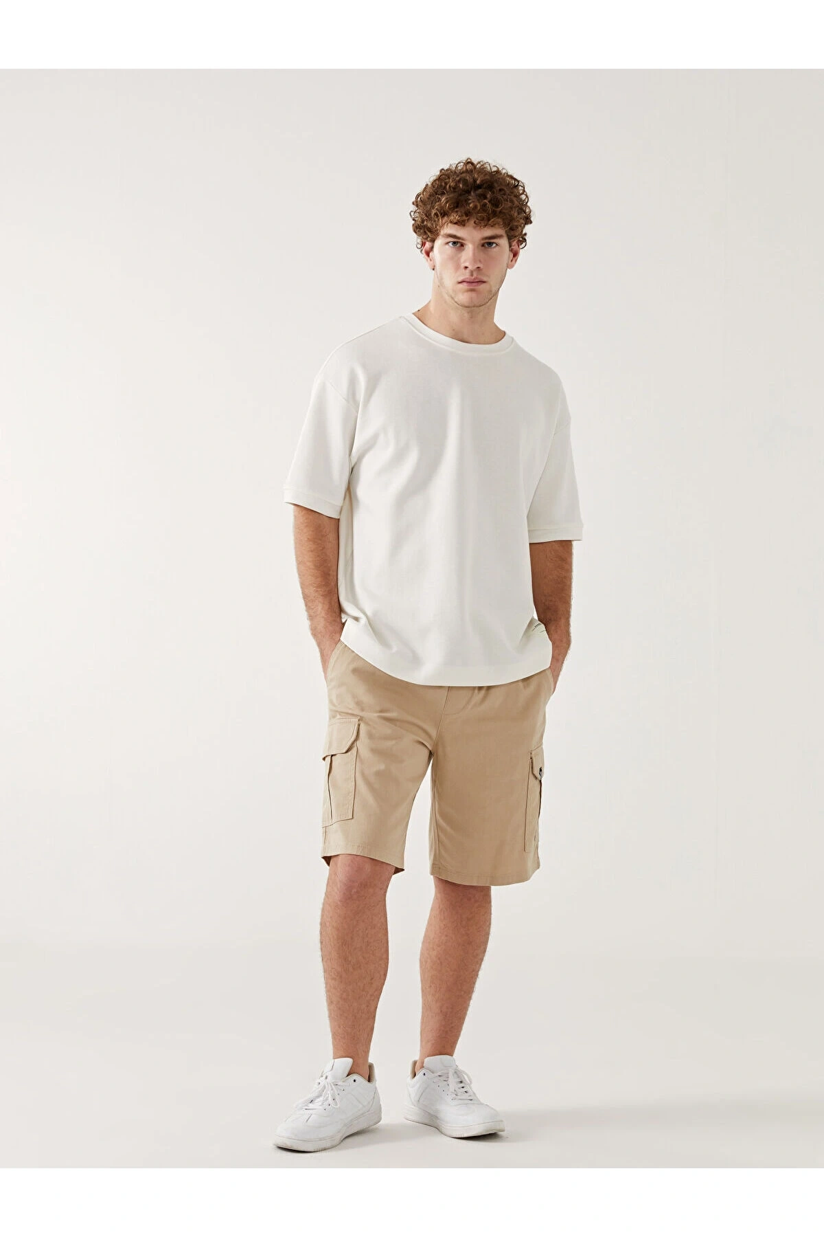 XSIDE Standart Kalıp Gabardin Erkek Kargo Şort