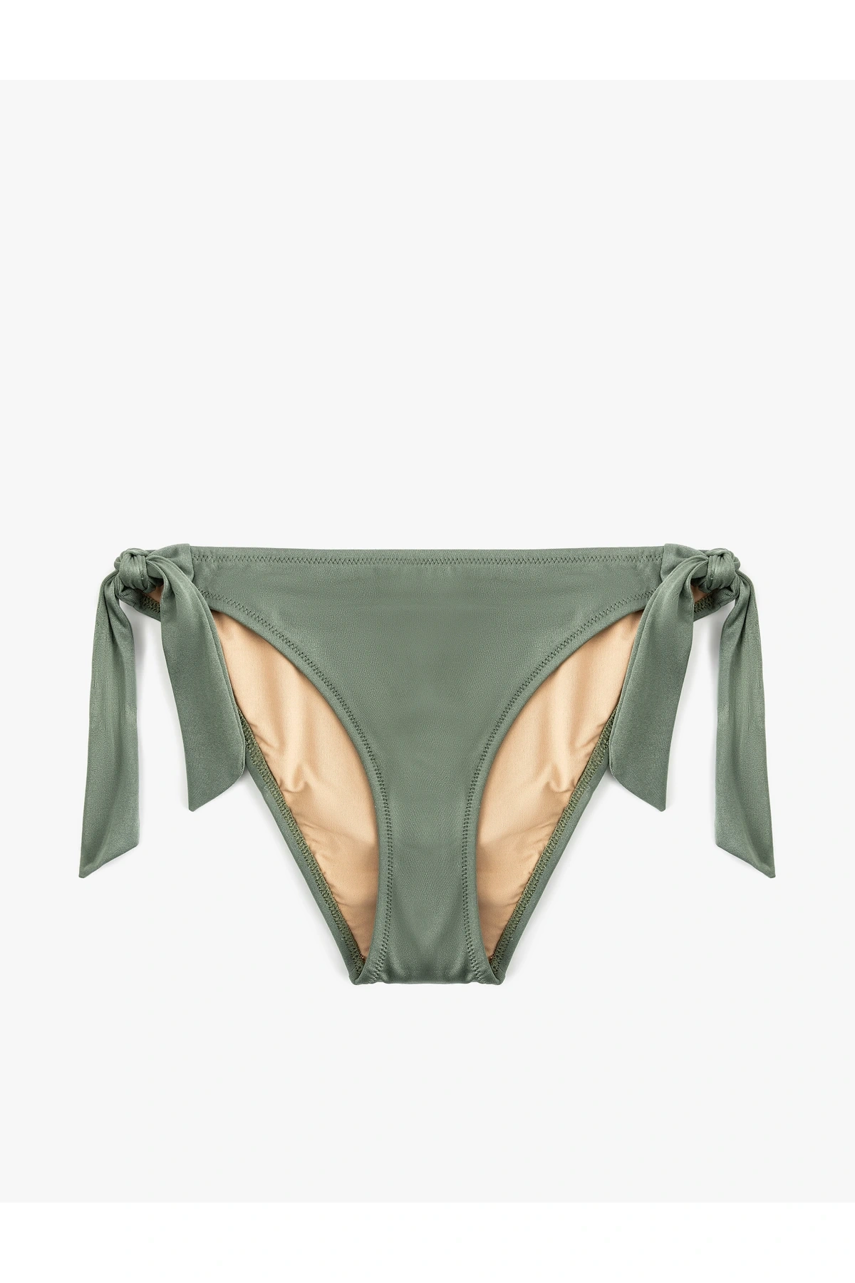 Yanları Bağlama Detaylı Parlak Bikini Altı