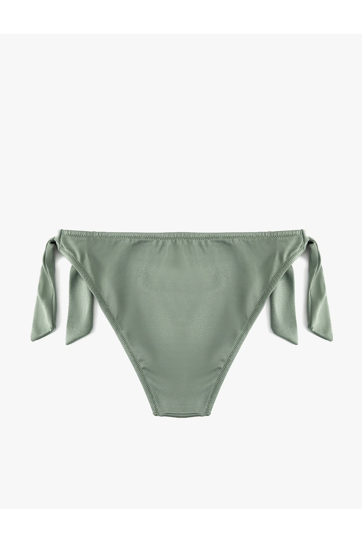 Yanları Bağlama Detaylı Parlak Bikini Altı
