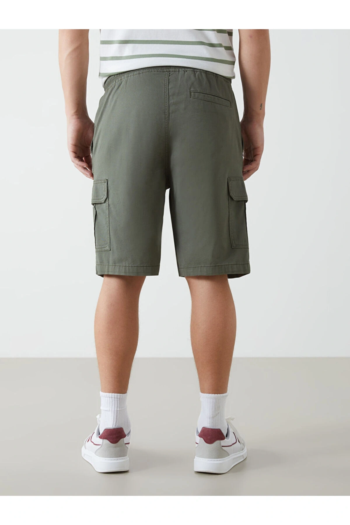 Yeni Sezon Standart Kalip Gabardin Erkek Kargo Sort - S55665Z8