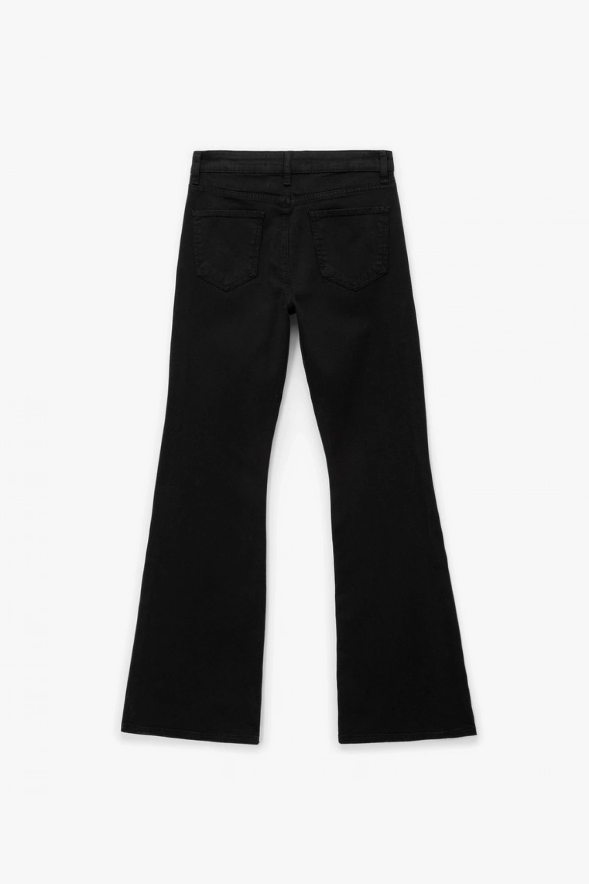 Yüksek Bel Dar Kalıp Pamuklu İspanyol Paça Jean Pantolon - Flare Jeans