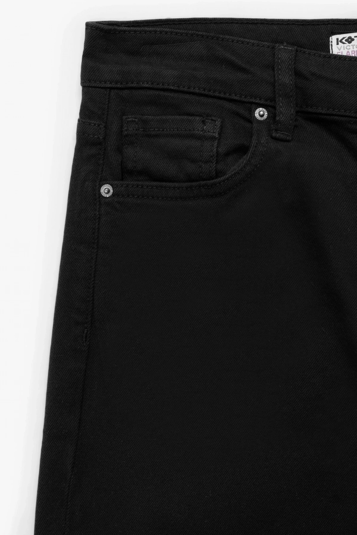 Yüksek Bel Dar Kalıp Pamuklu İspanyol Paça Jean Pantolon - Flare Jeans