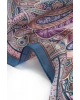 100% İpek Etro Desenli Saks - Pembe Renkli 92x210 Şal