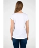 22y0147k1 Kadın T-shirt Beyaz