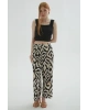 24y0848k1 Kadın Desenli Crop Pantolon
