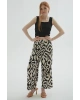 24y0848k1 Kadın Desenli Crop Pantolon