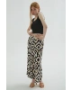 24y0848k1 Kadın Desenli Crop Pantolon