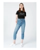 Pamuk Bisiklet Yaka Kısa Kollu Standart Fit Baskılı Siyah Kadınt-shirt