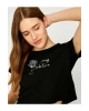 Kadın Bisiklet Yaka Kisa Kollu T-Shirt