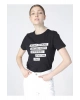 Kadın Baskılı Lacivert Bisiklet Yaka T-shirt