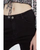 Yüksek Bel Skinny Fit Jean Pantolon Antrasit