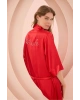 Kırmızı Bride Saten Sabahlık