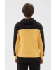 Baskılı Kapüşonlu Sweatshirt Hardal / Mustard