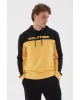 Baskılı Kapüşonlu Sweatshirt Hardal / Mustard