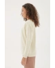 Baskılı Sweatshirt Ekru