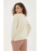 Baskılı Sweatshirt Ekru