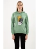 Kadın Kapüşonlu Baskılı Sweatshirt