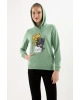 Kadın Kapüşonlu Baskılı Sweatshirt
