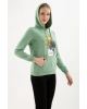 Kadın Kapüşonlu Baskılı Sweatshirt
