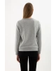Baskılı Sweatshırt Gri Melanj / Grey Melange