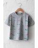 Kız Çocuk Gri Baskılı Lrw T-Shirt