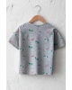 Kız Çocuk Gri Baskılı Lrw T-Shirt