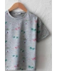 Kız Çocuk Gri Baskılı Lrw T-Shirt
