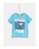 LCW baby Turkuaz Erkek Bebek Pamuklu Tişört
