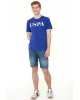 Erkek Royal Mavisi Bisiklet Yaka T-shirt Basic