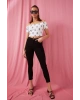 Yüksek Bel Skinny Fit Jean Pantolon Siyah