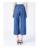 22y0491k1 Yüksek Bel Bol Kesim Mavi Kadın Denim Pantolon
