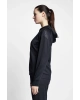 Siyah Kadın Koşu Fermuarlı Kapüşonlu Sweatshirt 22b-2001